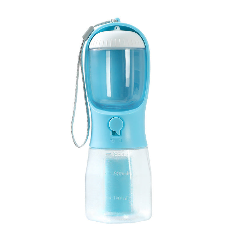 Multifunctional small dog water cup with food and bag dispenser