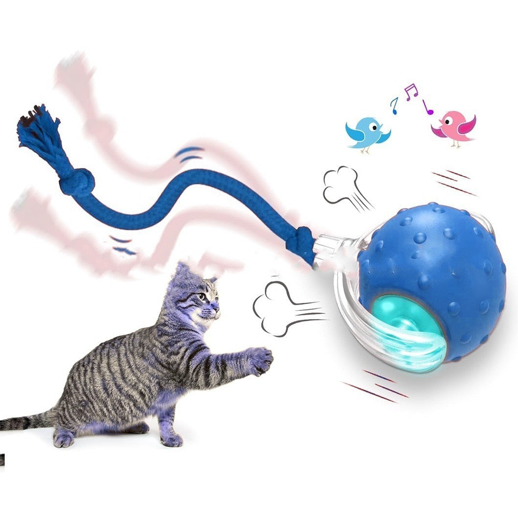 Super drive automatic cat rolling ball toy with purple LED light