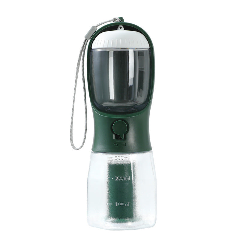 Portable pet water cup for dogs with removable food compartment