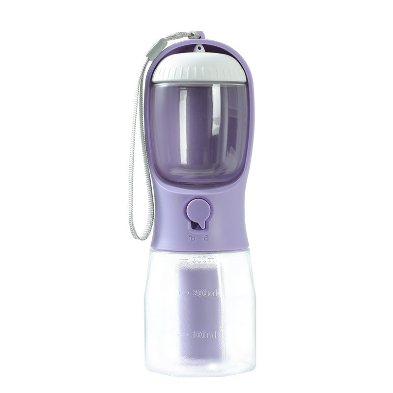 Small dog portable water cup food and waste bag holder outdoor