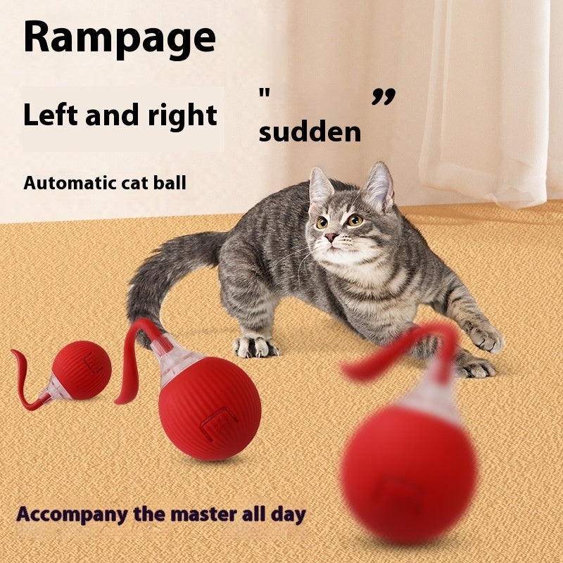 Interactive cat toy ball USB rechargeable automatic rolling