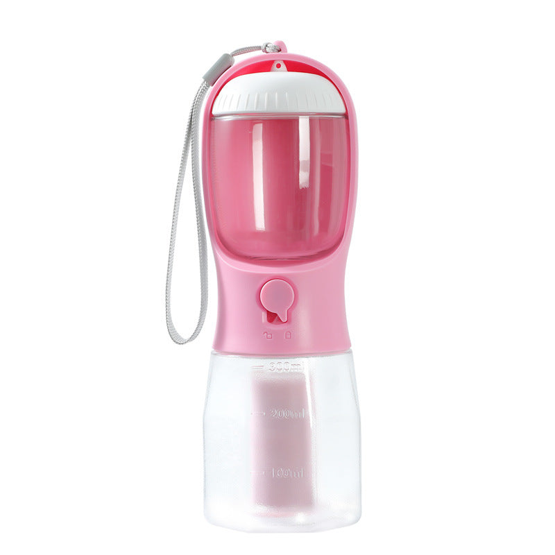 3 in 1 dog travel cup drinking water food and poop bag dispenser